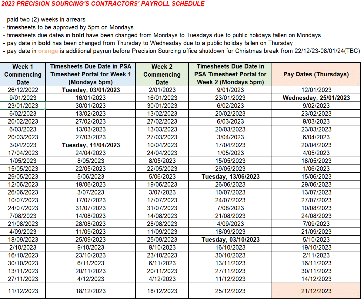 2023-payroll-schedule-precision-sourcing