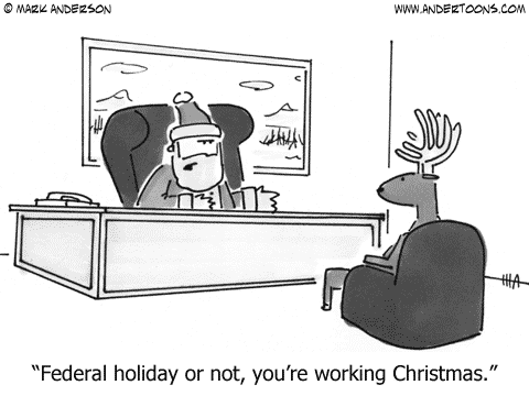 Christmas Questions for HR 1 work on christmas